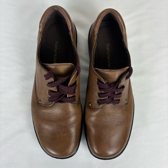 Naturalizer Leather 90’s Y2K Lace Up Comfort Oxford Dressy Shoes Brown Size 6.5 - Picture 5 of 15